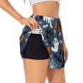 thumbnail image 1 of Balery Halloween Pantalones cortos deportivos para mujer con forro y dos bolsillos, elásticos, para entrenamiento, gimnasio, yoga-X-Large, 1 of 7