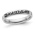 thumbnail image 1 of Bague Fille en Argent Sterling Émaillé Noir, 1 of 4