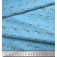 thumbnail image 3 of Soimoi Blue Cotton Voile Fabric Sketch Guitar Musical Instrument Fabric Prints By Yard 42 Inch Wide, 3 of 3