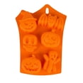 thumbnail image 3 of Halloween Silicone Baking Mold with Pumpkin Ghost Skeleton Bat Shapes, 6 Cavity Non-Stick Chocolate Candy Cake Mould, Multipurpose DIY Casting Mold for Epoxy Resin Soap Plaster Halloween Decor, 3 of 8