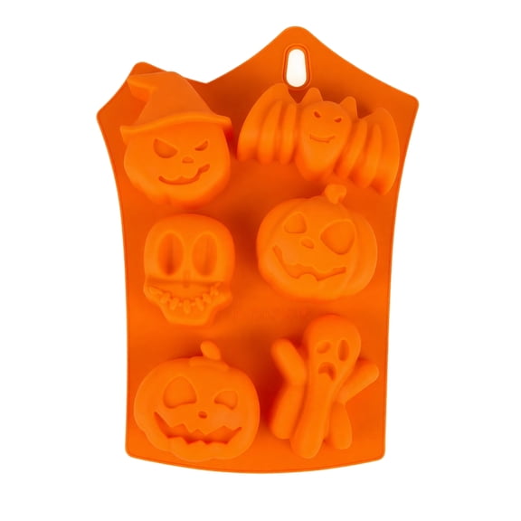 Silicone Baking Mold with Spooky Halloween Shapes for Baking Candy Chocolate Crafts
