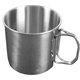 thumbnail image 3 of Stainless Camping Mug Portable Cup with Folding Handle Outdoor Camping Mug Tea Cup, 3 of 4