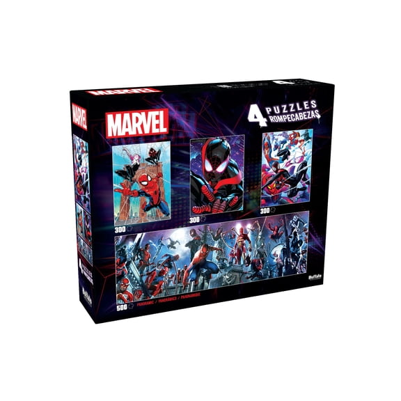 Rompecabezas Buffalo Games Marvel Spider-Verse 4 en 1