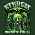thumbnail image 4 of 2022 Sturgis Motorcycle Rally #1 Design SPB1003 Skull Riders Forrest Green T Shirt X-Large, 4 of 5
