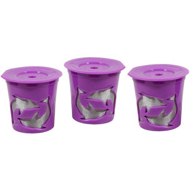 NEW Keurig 2.0 Coffee Filter Basket Reusable KCups Pack 3 Refillable Purple