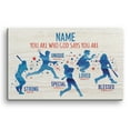 thumbnail image 3 of Personalized Planet You Are What God Says You Are Inspiring Baseball Player Canvas Wall Art with Custom Name Printed | Ready to Hang in Boys Bedroom | 10x16, 3 of 4