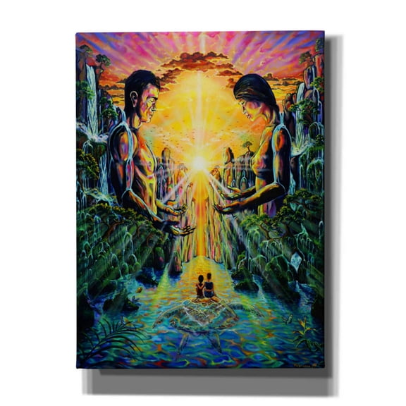 Epic Graffiti 'Veneration ' by Jan Kasparec, Canvas Wall Art, 40"x54"