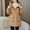 Khaki, variant on Women's Hooded Casual Jacket, Women Long Sleeve Coat, Women's Solid Color Padded Coat Warm Outerwear Comfortable Soft Jacket for Ladies Black, M