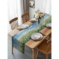 thumbnail image 3 of Burlap Table Runner 60 Inches Long, Country Flower Daisy Green Grass Non-Slip Kitchen Table Runners for Dining Room Everyday Use Party Table Decorations Watercolor Oil Painting Style, 3 of 9