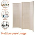 thumbnail image 6 of NiamVelo 4 Panel Room Dividers Folding Privacy Screen, Freestanding Screen Partitions Portable Room Seperating Divider for Office, Natural, 6 of 10