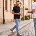 thumbnail image 7 of Men's Polo Shirt Short Sleeve Collared Button Placket Classic Fit Lightweight Casual Golf Polo Shirt, 7 of 7