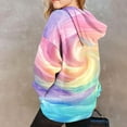 thumbnail image 4 of Tie Dye Shirt Kids Size 10 Teen Girls Crewneck Sweatshirt Casual Loose Cute Print Long Sleeve Crew Neck Baby Trendy Hooded Outfit Tops, 4 of 6
