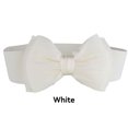 thumbnail image 2 of Minnieouse Cinturón de pajarita portátil para mujer, cinturón elástico a la moda para fiestas y banquetes, banda de cintura ajustable de cuero PU de Cinturones Blanco Minnieouse PS9259-04, 2 of 5