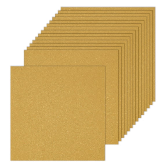 Uxcell 100 Pcs Shimmer Cardstock Paper 8 Inch Length 8 Inch Width 80lb/120gsm Metallic for Art Supplies Crafting, Light Gold