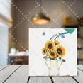 thumbnail image 2 of Share A Smile Every Day Sunflower Wooden Box Sign Home Decor Farmhouse Decor Room Decor for Women Rustic Spring Flowers Wooden Block Plaque for Wall Tabletop Desk Sunflower Gifts 5x5 In, 2 of 5