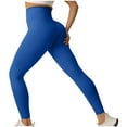 thumbnail image 3 of DDAPJ pyju High Waisted Butt Lifting Gym Leggings for Women Buttery Soft Athletic Yoga Pants Basic Solid Casual Workout Tights Birthday Gifts Blue S, 3 of 4