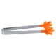 thumbnail image 2 of Pinzas para ensalada de barbacoa de acero inoxidable y silicona, utensilio de cocina naranja para cocinar y manipular alimentos, 2 of 7