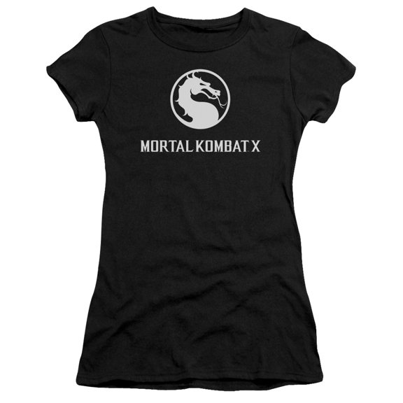 Mortal Kombat X - Dragon Logo - Juniors Teen Girls Cap Sleeve Shirt - X-Large