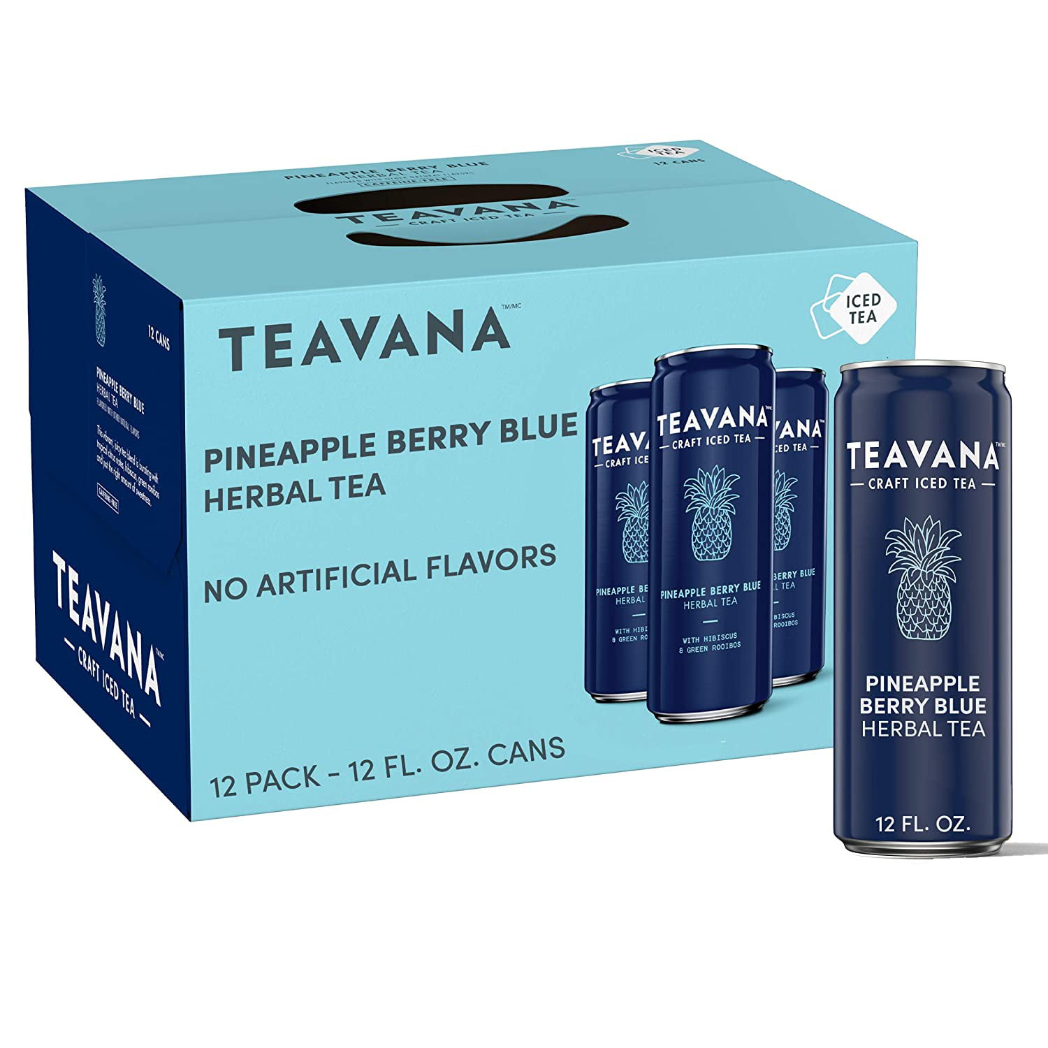 Teavana Craft Pineapple Berry Blue Iced Natural Herbal Tea With Blueberry Hibis