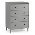 thumbnail image 1 of Commode Moderne à 4 Tiroirs en Bois Massif - Gris, 1 of 5