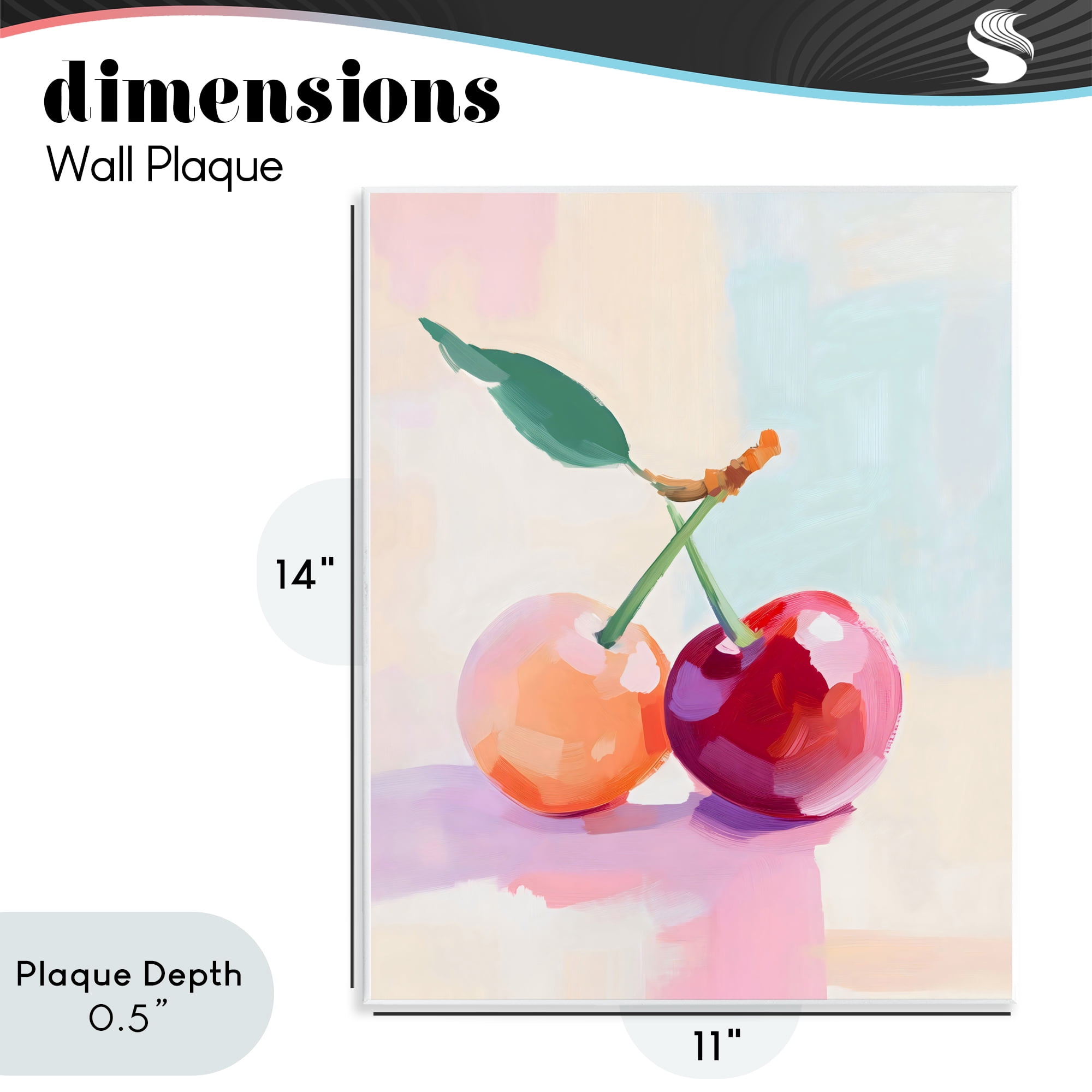 Stupell Industries Pastel Cherries Pair Wall Plaque Art, design by The Prints Vibe