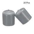 thumbnail image 2 of 20Pcs Rubber End Caps 25mm(1") Vinyl Round Tube Bolt Cap Cover Screw Thread Protectors Grey, 2 of 5