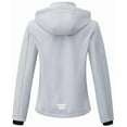 thumbnail image 2 of KVE Women's Softshell Jacket Light Hooded Windproof Coat Insulated Windbreaker for Outdoor Hiking Light Grey Medium, 2 of 9