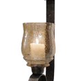 thumbnail image 4 of Benzara I457-AMC0025 Scroll Design Metal Frame Vertical Wall Mounted Candle Holder Sconce, Bronze - Set of 2, 4 of 6