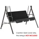 thumbnail image 3 of Yuarrent Funda de asiento columpio de 150cm, cojín impermeable para silla, Patio, jardín, asiento exterior, funda protectora para asiento a prueba de Jardín y Patio negro Yuarrent HA005111-05, 3 of 6