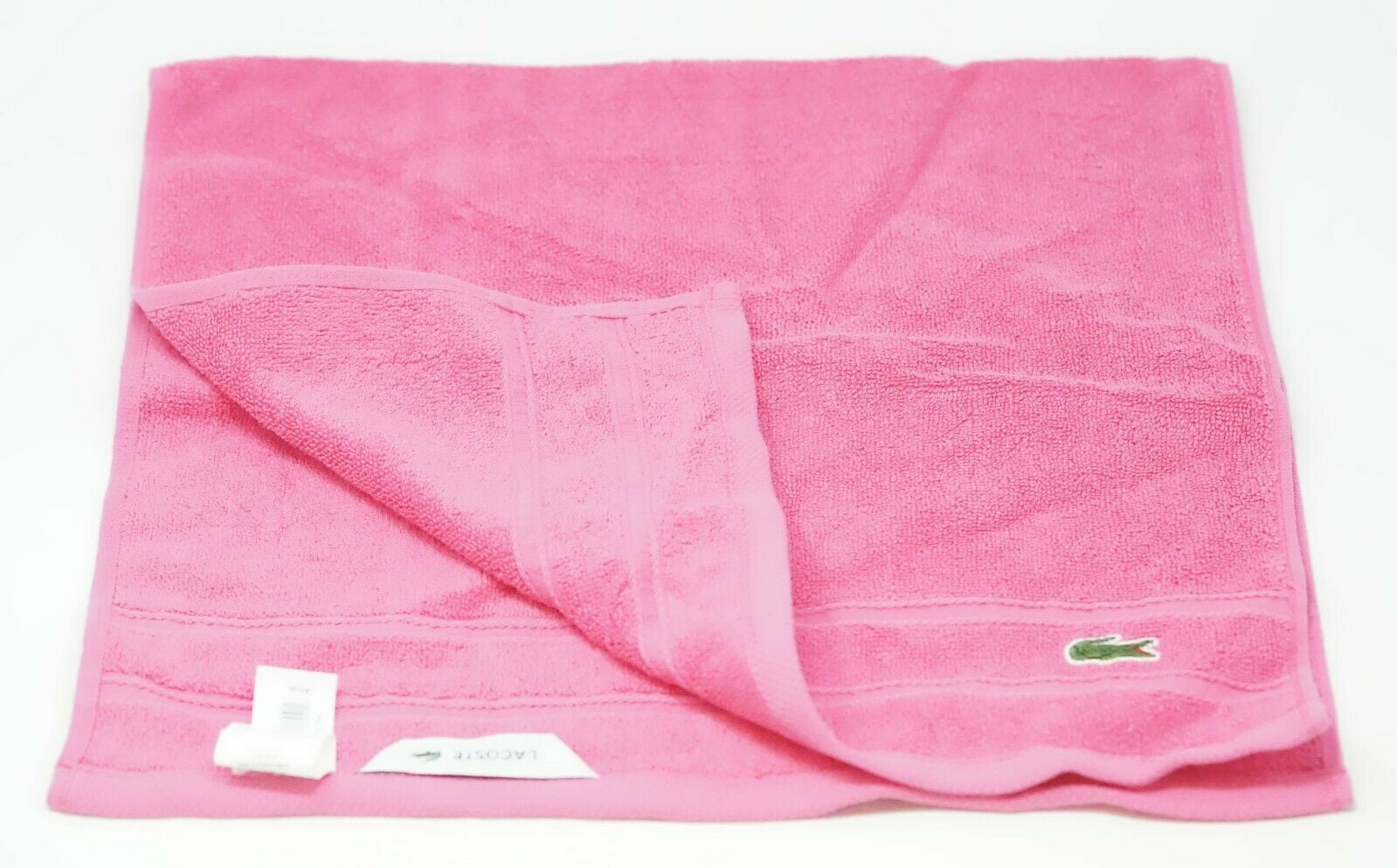 Fandango Pink Lacoste Croc 16" x 30" Cotton Hand Towel 