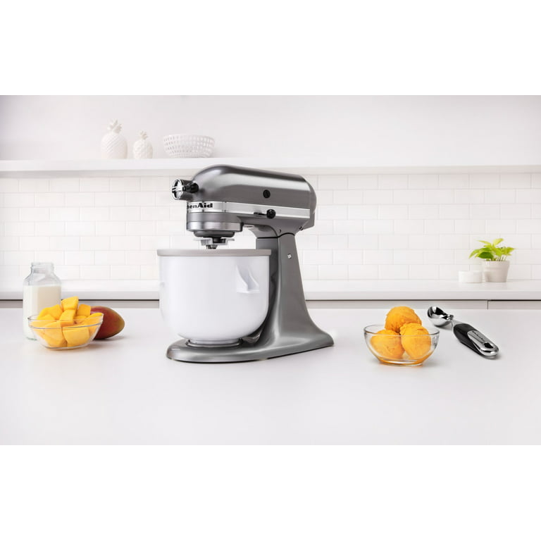  KitchenAid Ice Cream Maker Attachment - Excludes 7, 8, and most  6 Quart Models, Fits 5 to 6 quart Mixers: Kitchenaid Mixer Attachments:  Home & Kitchen