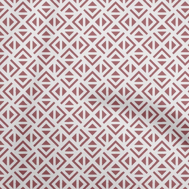 oneOone Georgette Viscose Pink Fabric Geometric Triangle Sewing Craft Projects Fabric Prints By Yard 42 Inch Wide