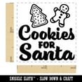 thumbnail image 2 of Cookies for Santa Christmas Gingerbread Self-Inking Rubber Stamp Ink Stamper - Lime Green Ink - Small 1 Inch, 2 of 7
