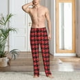 thumbnail image 2 of Disketp Christmas With Snowflakes Men's Pajama Pants - Ultra Soft Fleece Sleep and Lounge Pants (Size: S-XXL)-X-Large, 2 of 6