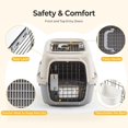 thumbnail image 3 of Hard-Sided Dog and Cat Carrier, TSA Airline Approved, for Small to Medium Pets, Travel Crate with Handle, Ventilated Design, 3 of 7