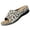 A White, variant on Women's Comfort Slide Sandal Leopard Print Leather Sandal Casual Footwear