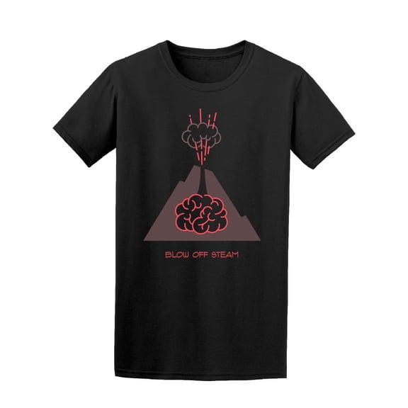 Brain As Volcano Explosion Tee Men's -Image by Shutterstock