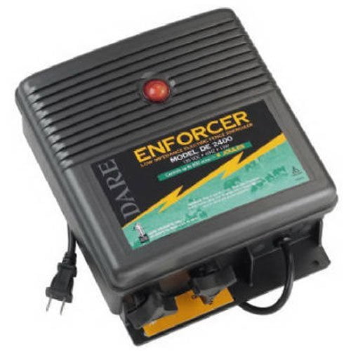 Dare Fence Energizer DE 2400 Plug-In Electric Fencing Charger - Low Impedance - 110 V