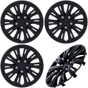 Cover Trend (Set of 4) MATTE BLACK Hub Caps FITS 16" Inch Wheel Cover Hubcaps Covers Cap