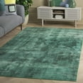 thumbnail image 3 of SAFAVIEH Santa Monica Eason Solid Polyester Area Rug, Green/Light Green, 9' x 12', 3 of 13