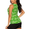 thumbnail image 3 of Haiem Green Cucumber Printed Women's Workout Tank Top, Quick-Dry Sleeveless Gym Shirt, Breathable Lightweight Athletic Top for Running, Yoga, and Casual Wear-Medium, 3 of 7