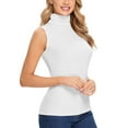 thumbnail image 4 of ANYFIT WEAR Womens Mock Turtleneck Tank Top Sleeveless SLim Fit Top Basic Solid Layer Shirt, 4 of 7