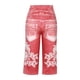 thumbnail image 4 of Pantalones Capris de Yoga para mujer, pantalones vaqueros con estampado de encaje de talla grande a la moda, pantalones de mallas informales con cintura elástica y empalme Odeerbi ODB-2, 4 of 7