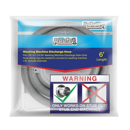 Dr. Rooter 6 ft, New Corrugated Plastic Discharge Hose for Washing Machine