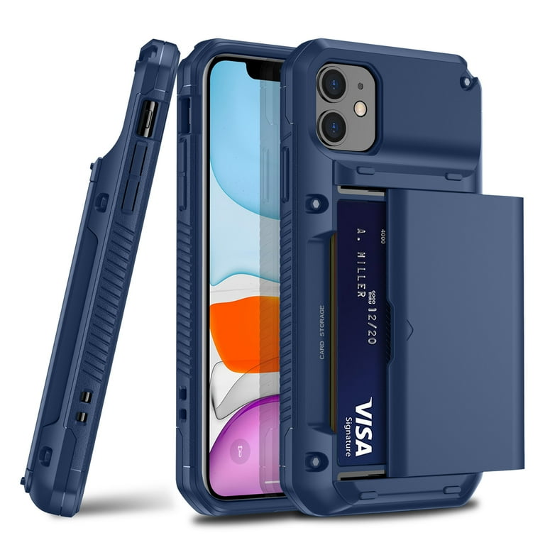 Case for iPhone 11 Case Wallet Credit Card Holder ID Slot Sliding