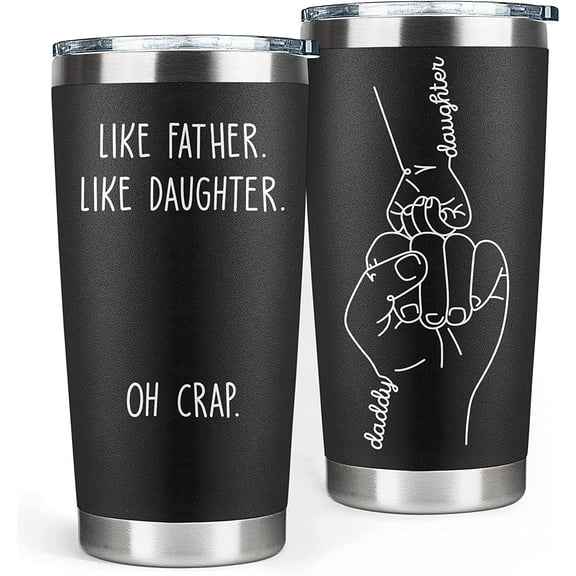 Gifts for Dad from Daughter - Dad Birthday Gift from Daughter - Dad Gifts for Fathers Day - Funny Gifts Ideas for Papa, Father, Step Dad, New Dad, First Time Dad To Be, Husband, Men - 20 OZ Tumbler