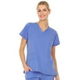 thumbnail image 4 of MediChic Women's V-Neck Scrub Top - 3-Pocket, 4-Way Stretch, Comfortable Medical Uniform, Khaki, 4 of 10