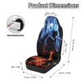 thumbnail image 6 of POLERO Elastic Car Front Seat Covers for Automobile Stretchy Fabric Stretch Fit Automotive Seat Covers, Blue Orange Flame Print, 6 of 6
