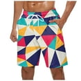 thumbnail image 4 of JLFKNG Breathable Mens Swim Bottoms Plus Size Swim Bottoms Drawstring Loose Fit Casual Sports Running Straight Leg Knee Length Swim Shorts Loose Fit Swimming Shorts, 4 of 5