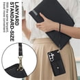 thumbnail image 5 of For Samsung Galaxy S21 Ultra 5G RFID Blocking Protective Purse Wallet Case Magnetic Organ Style Flip Cover Multi-Card Slots Pocket With Detachable Shoulder Strap And Wrist Strap,White, 5 of 10